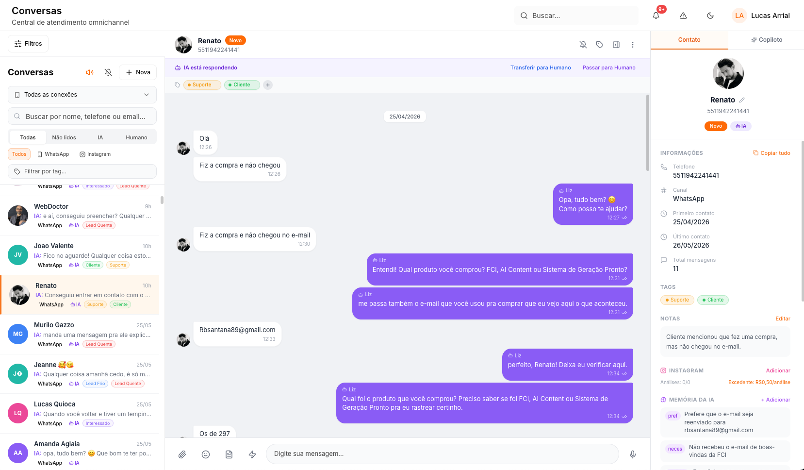Meppy AI — Inbox Multicanal